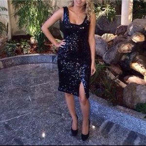 Worn once! French connection ombré sequin dress